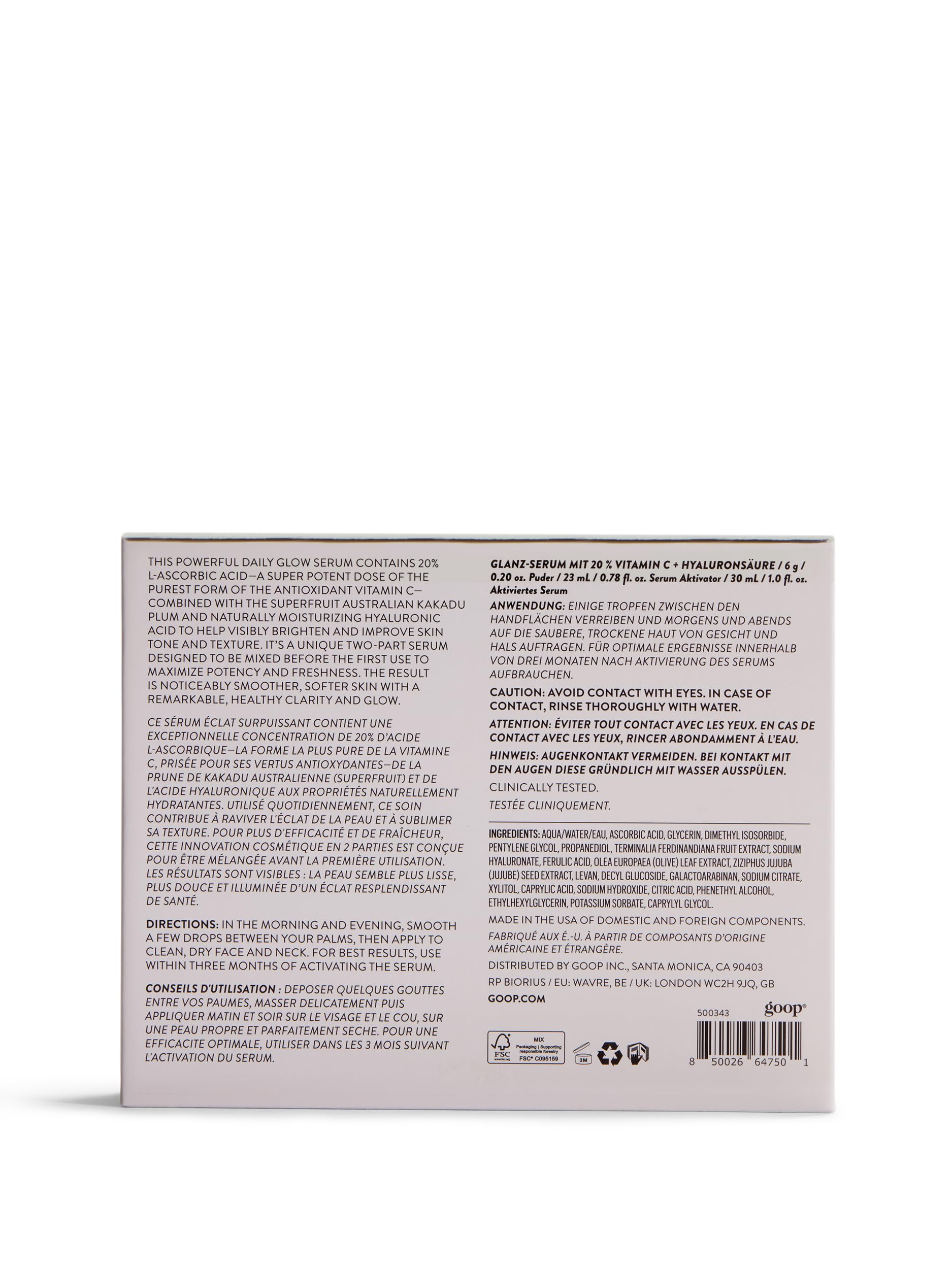 Goop Beauty 20% Vitamin C serum glow after regular use