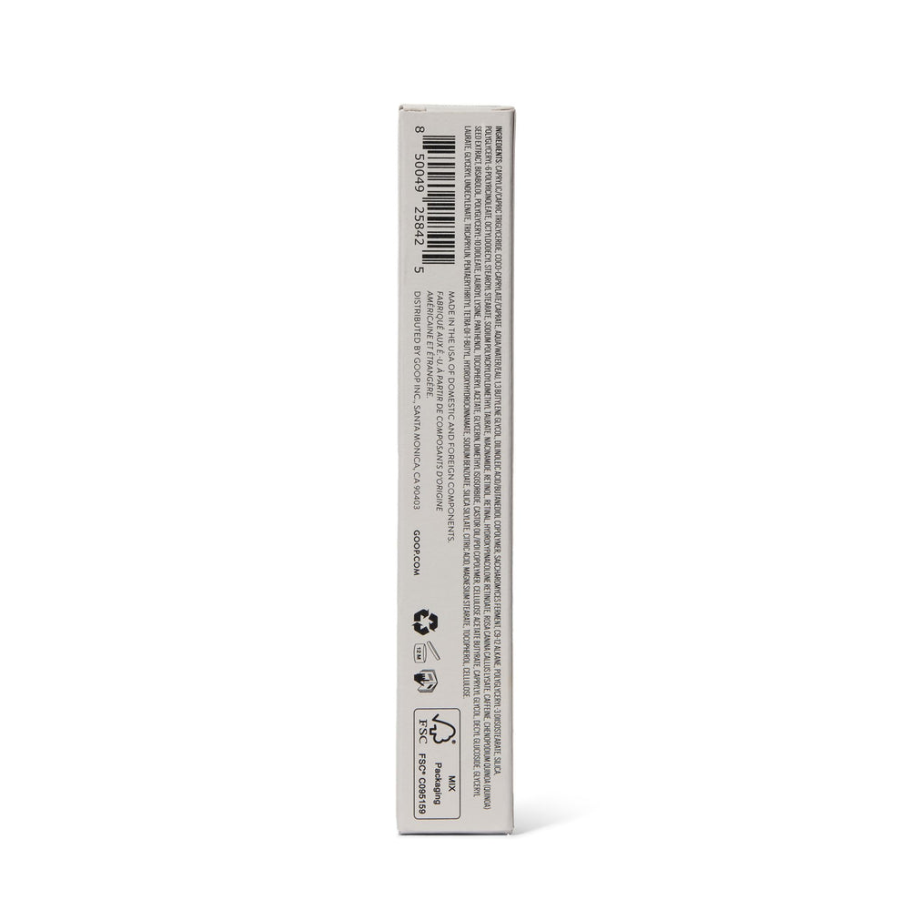 goop Beauty 3x Retinol Eye Lift Serum daily-use routine visual.