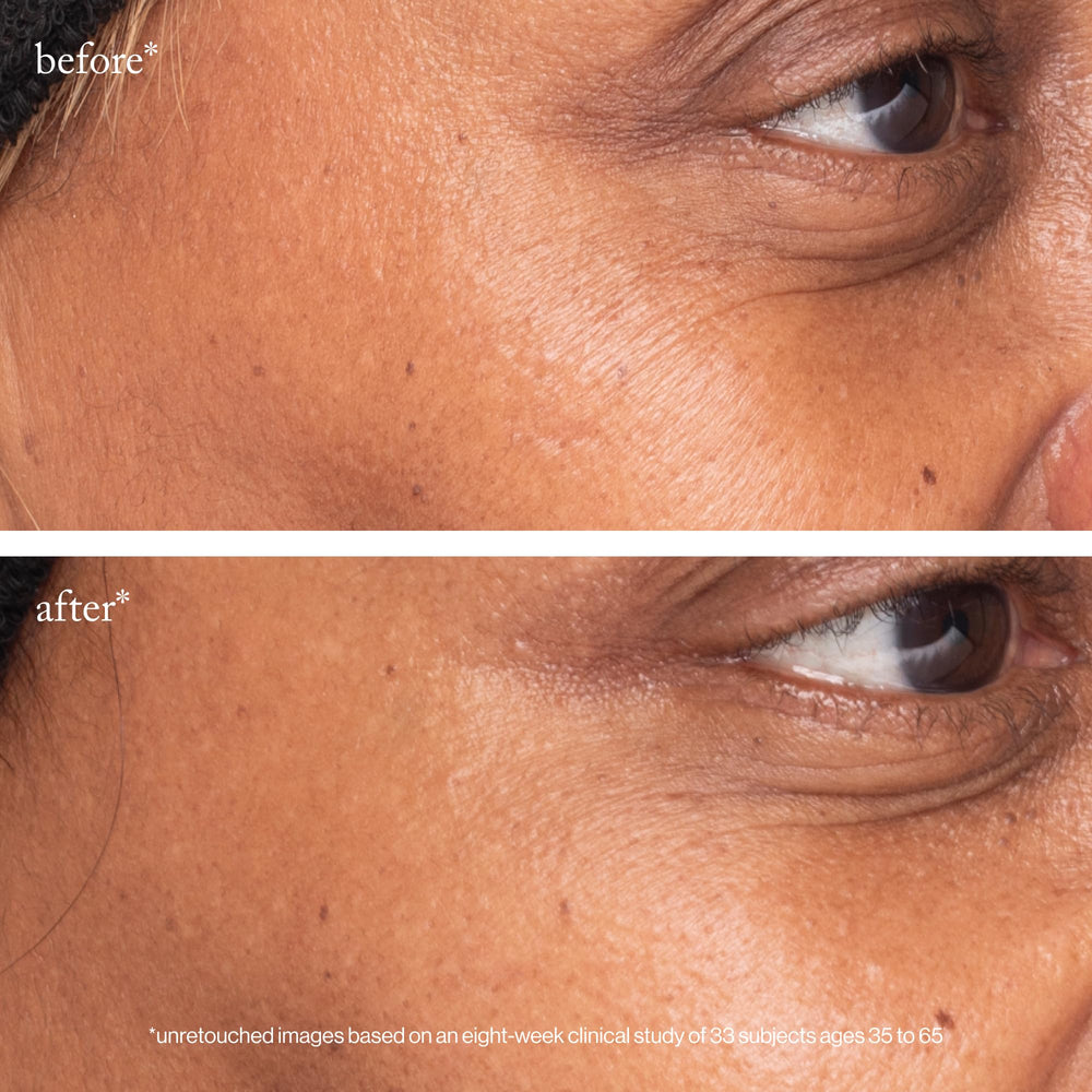 goop Beauty 3x Retinol Eye Lift Serum packaging on shelf.