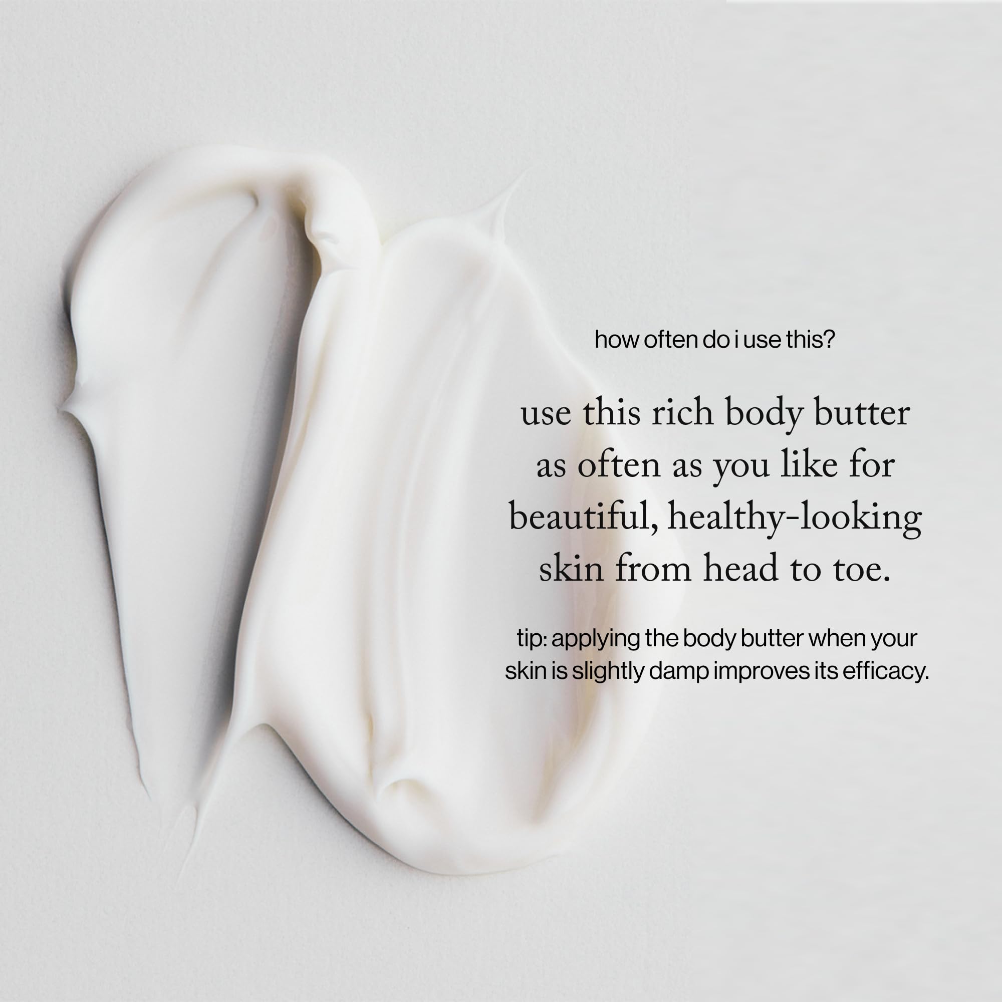 Goop Beauty Body Butter applied on arm for immediate hydration