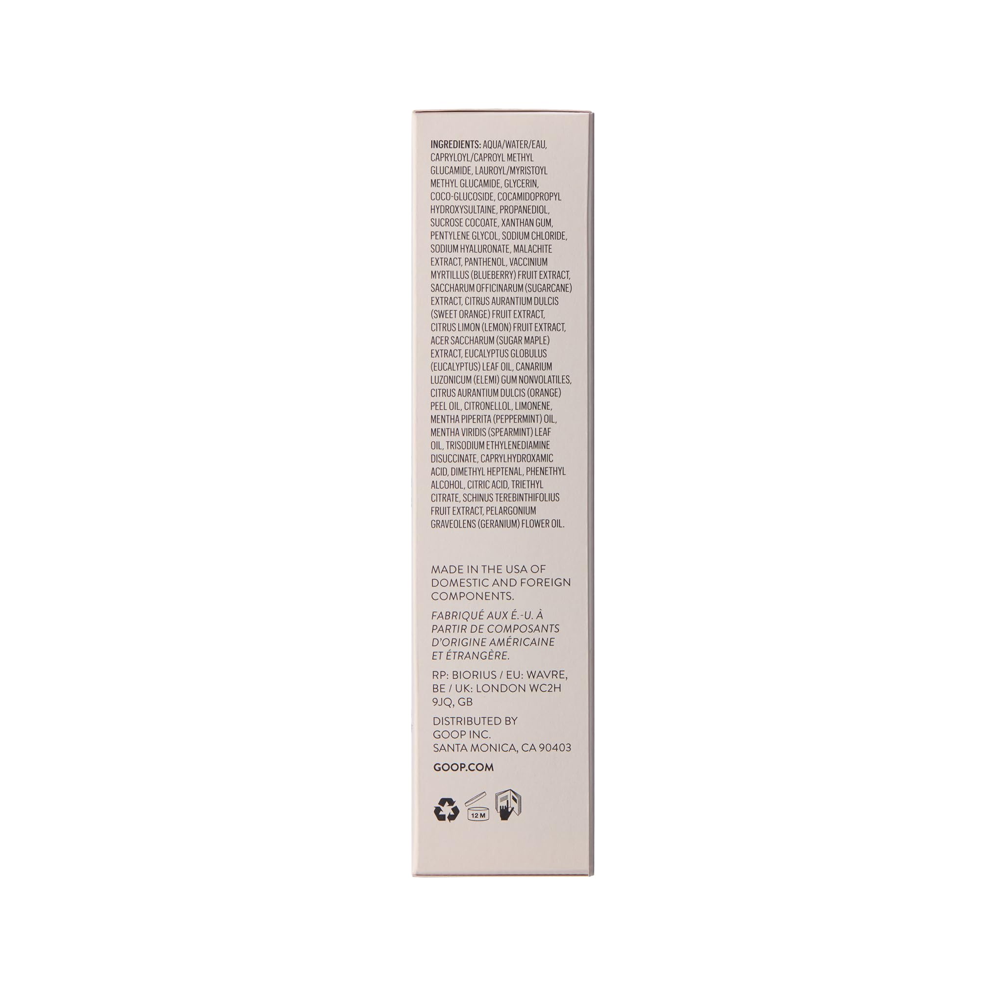 Goop Beauty Daily Detox packaging and bottle design for daily use