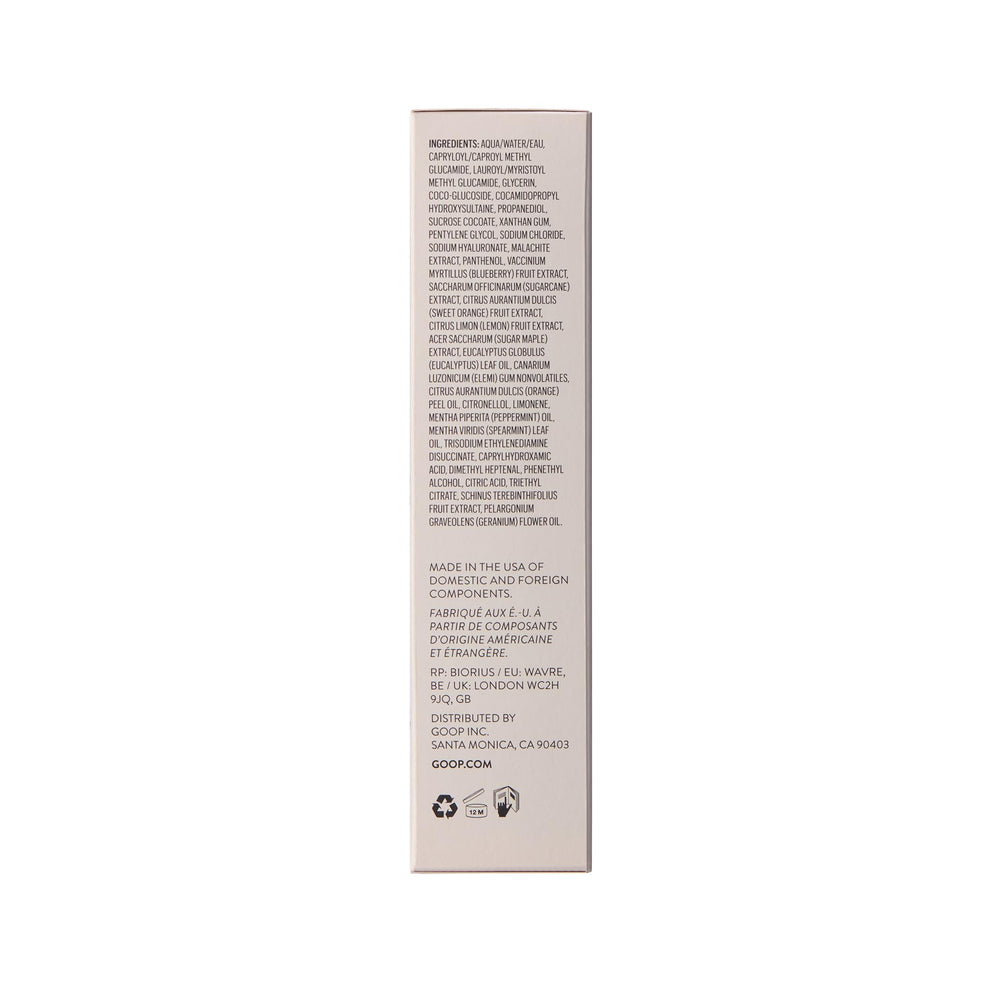 Goop Beauty Daily Detox packaging and bottle design for daily use