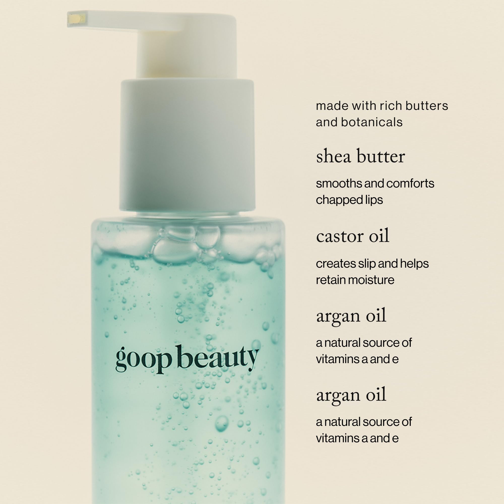 Goop Beauty Daily Detox cleanser foam close-up emphasizes hydration during use