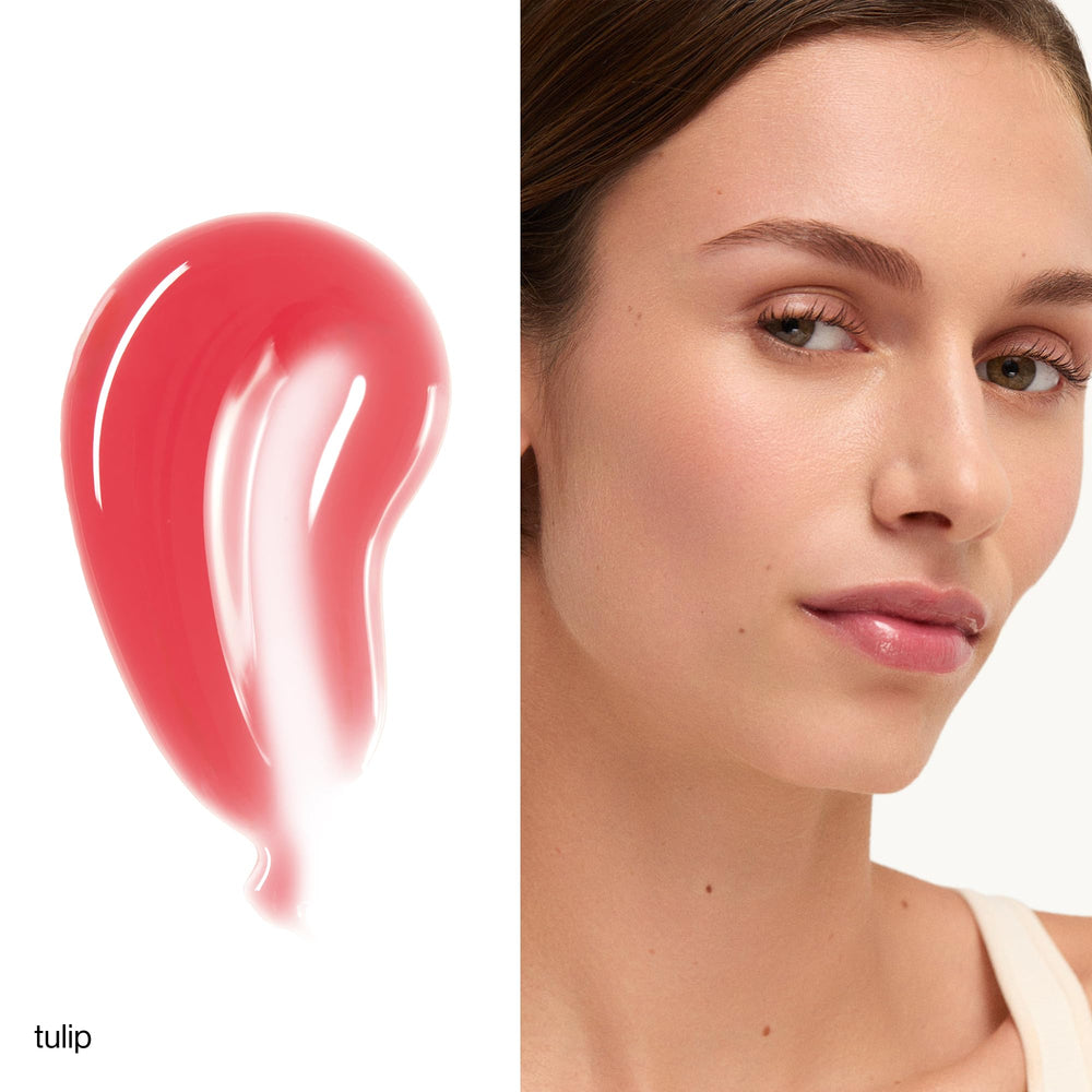 Goop Hydra-Barrier Tulip swatch highlights plump, moisturized lips without heaviness.