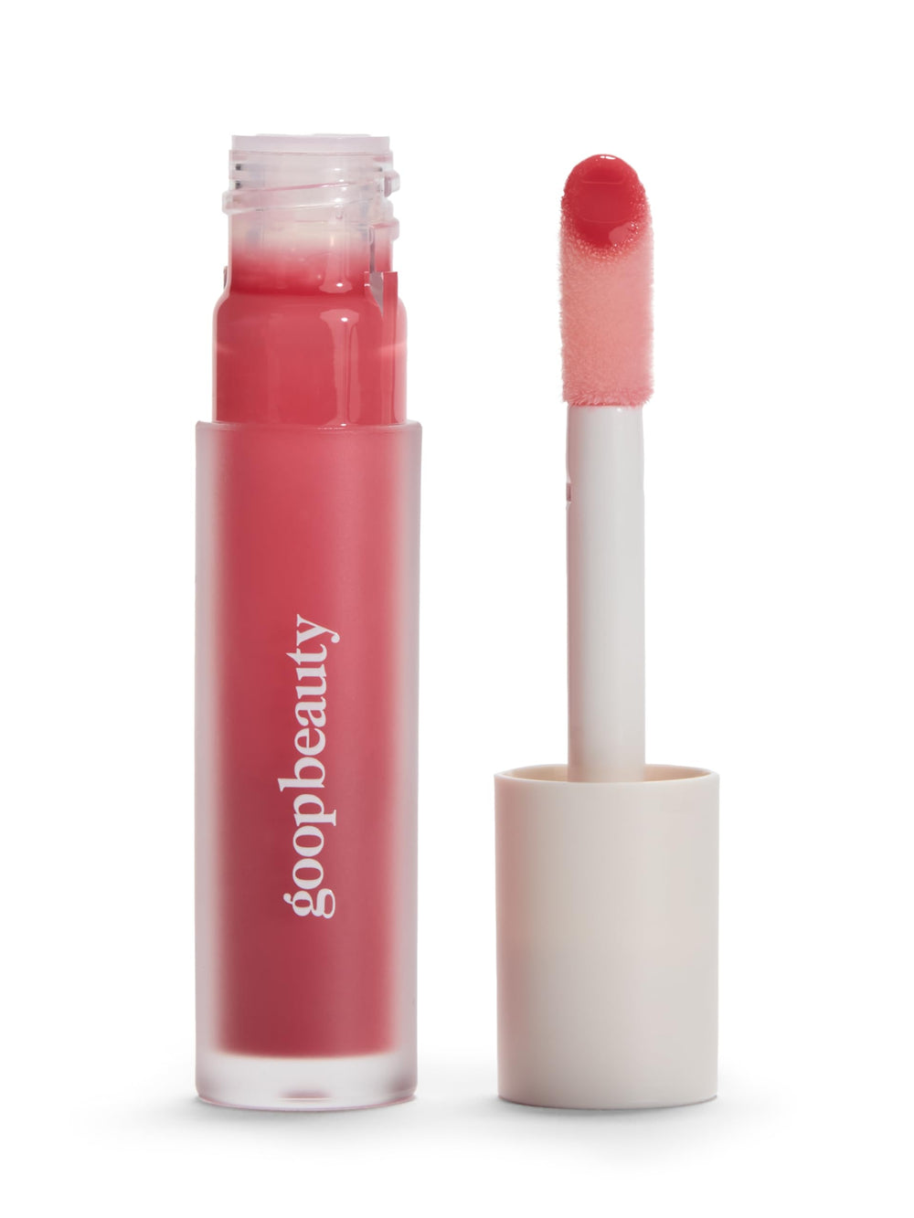 Goop Beauty Hydra-Barrier Gloss application close-up showing hydrating shine for daily lips