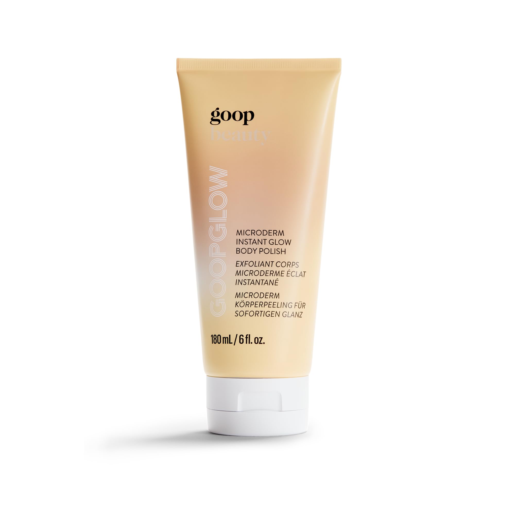 goop Beauty Microderm Body Polish texture close-up, exfoliate for smoother skin.