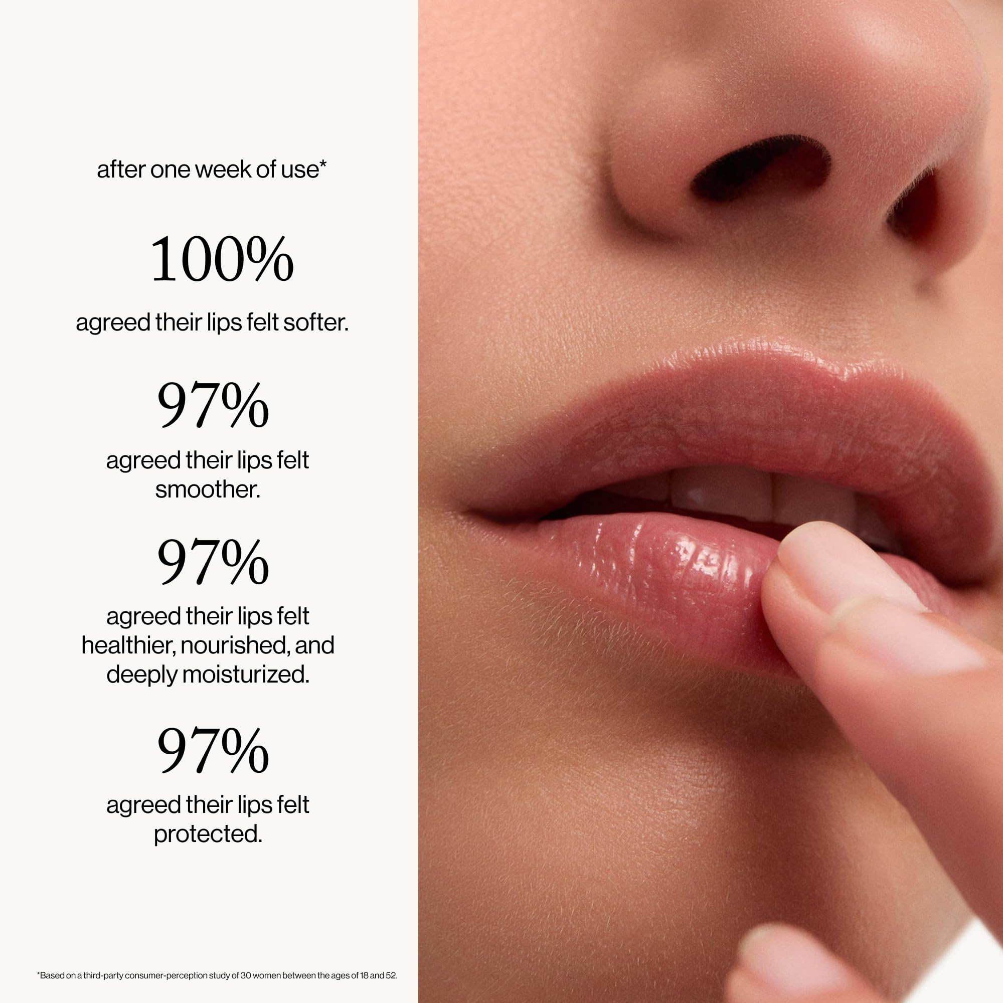 Packaging shot highlights recyclable jar design for daytime or overnight lip care.
