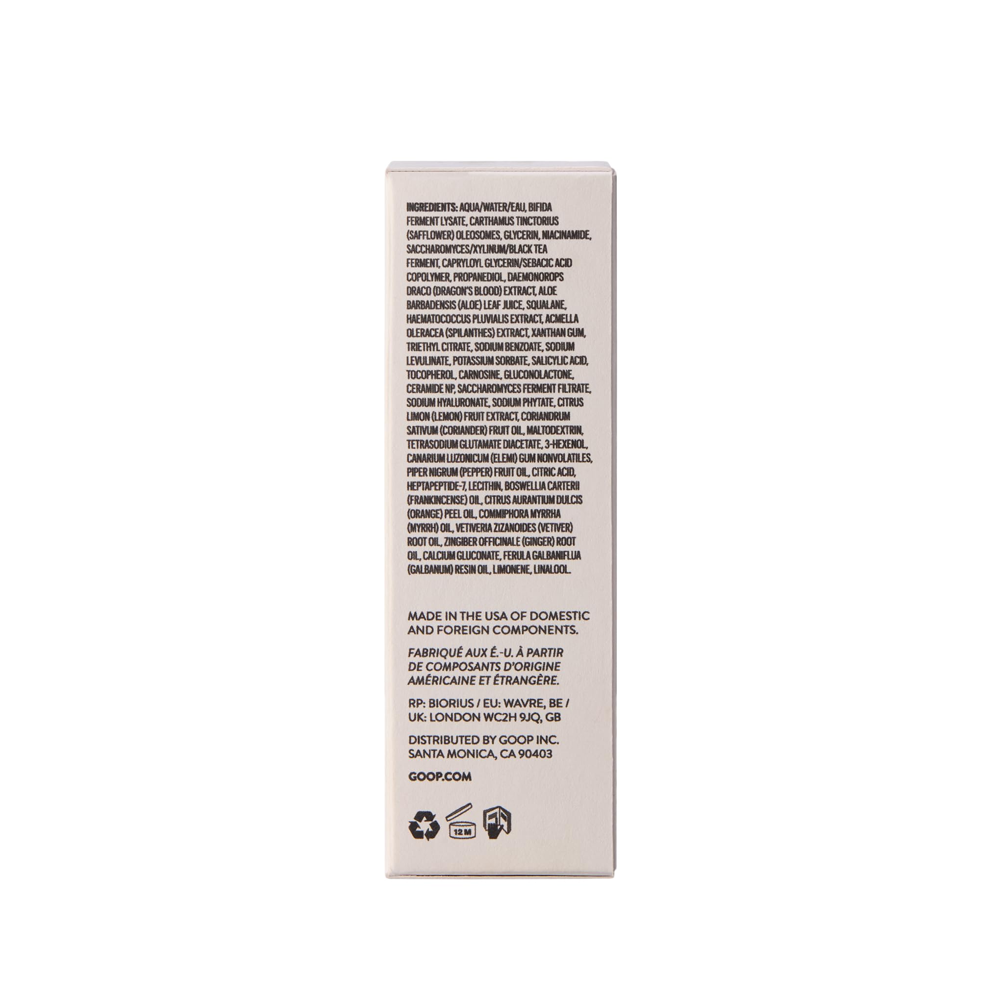 goop Beauty Serum clinical results illustration with improvements.