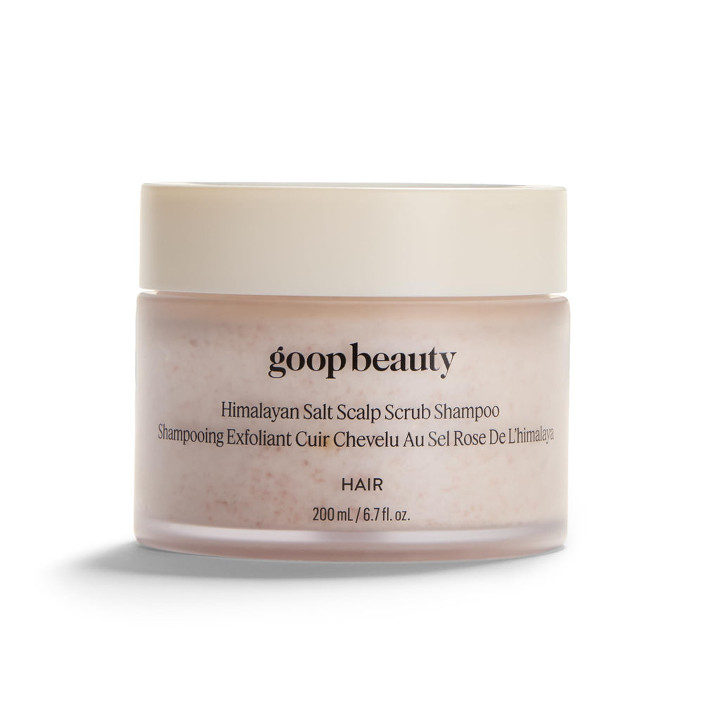Goop Beauty scalp scrub shampoo bottle for detox cleansing routine