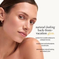 goop Beauty Summertone Bronzing Gel being applied to the face for a natural sun-kissed glow