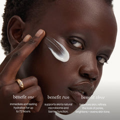 Goop Beauty Water Cream texture closeup showing lightweight satin-matte finish.