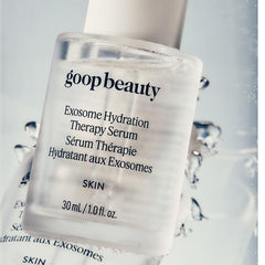 goop Exosome Hydration Serum gel texture delivers cooling sensation on skin.