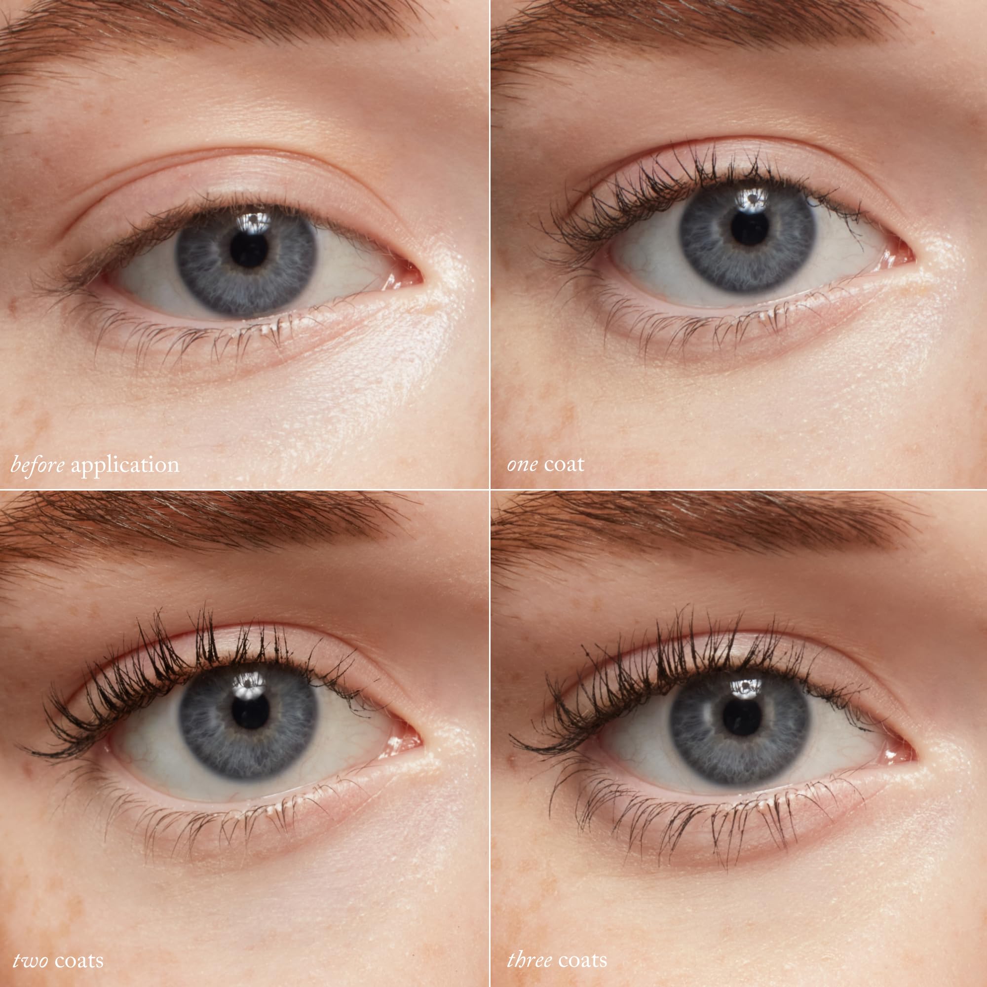 Goop Featherlash provides a deep ink-black coating for bold lash definition.