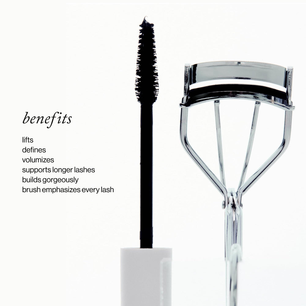 Goop Featherlash lifted lashes close-up showcase a defined, voluminous look.