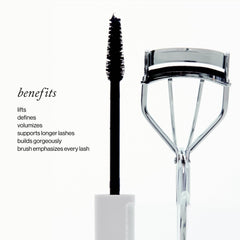 Goop Featherlash lifted lashes close-up showcase a defined, voluminous look.