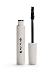 Goop Featherlash mascara brush shows three-edged wand for smooth, clump-free application.