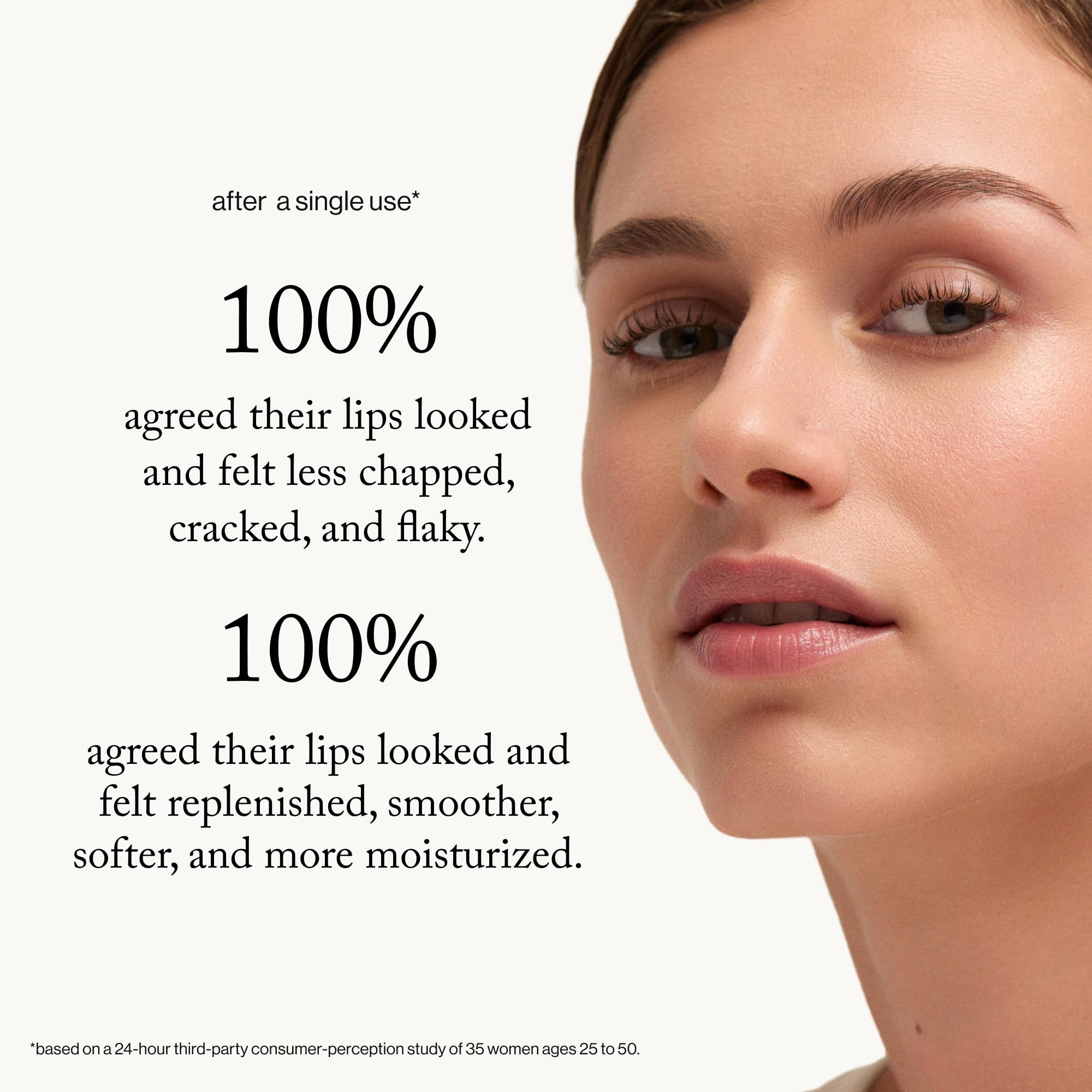 Goop Lip Balm Trio application demo illustrating silky lip glide