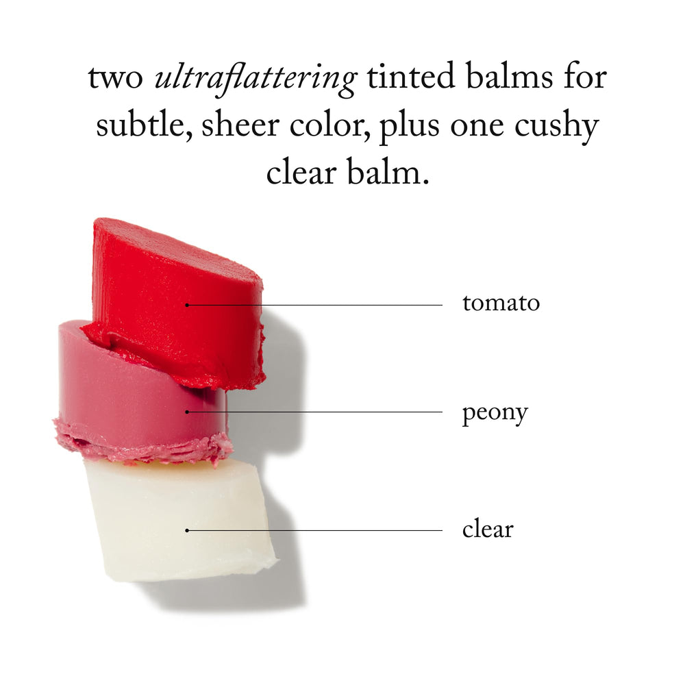 Goop Lip Balm Trio close-up texture showing creamy, cushiony moisture