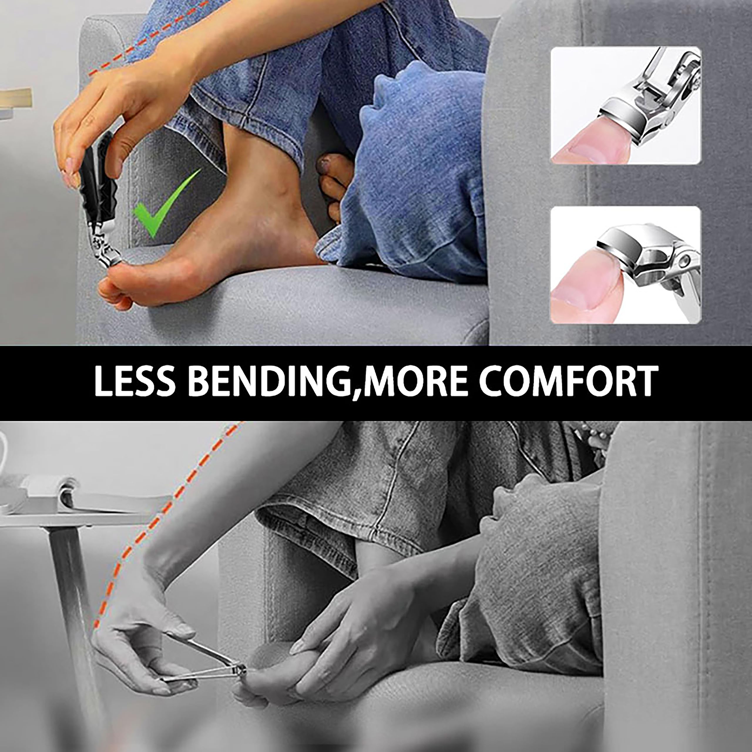Goredny Orthoclip stainless steel blade stays sharp over time