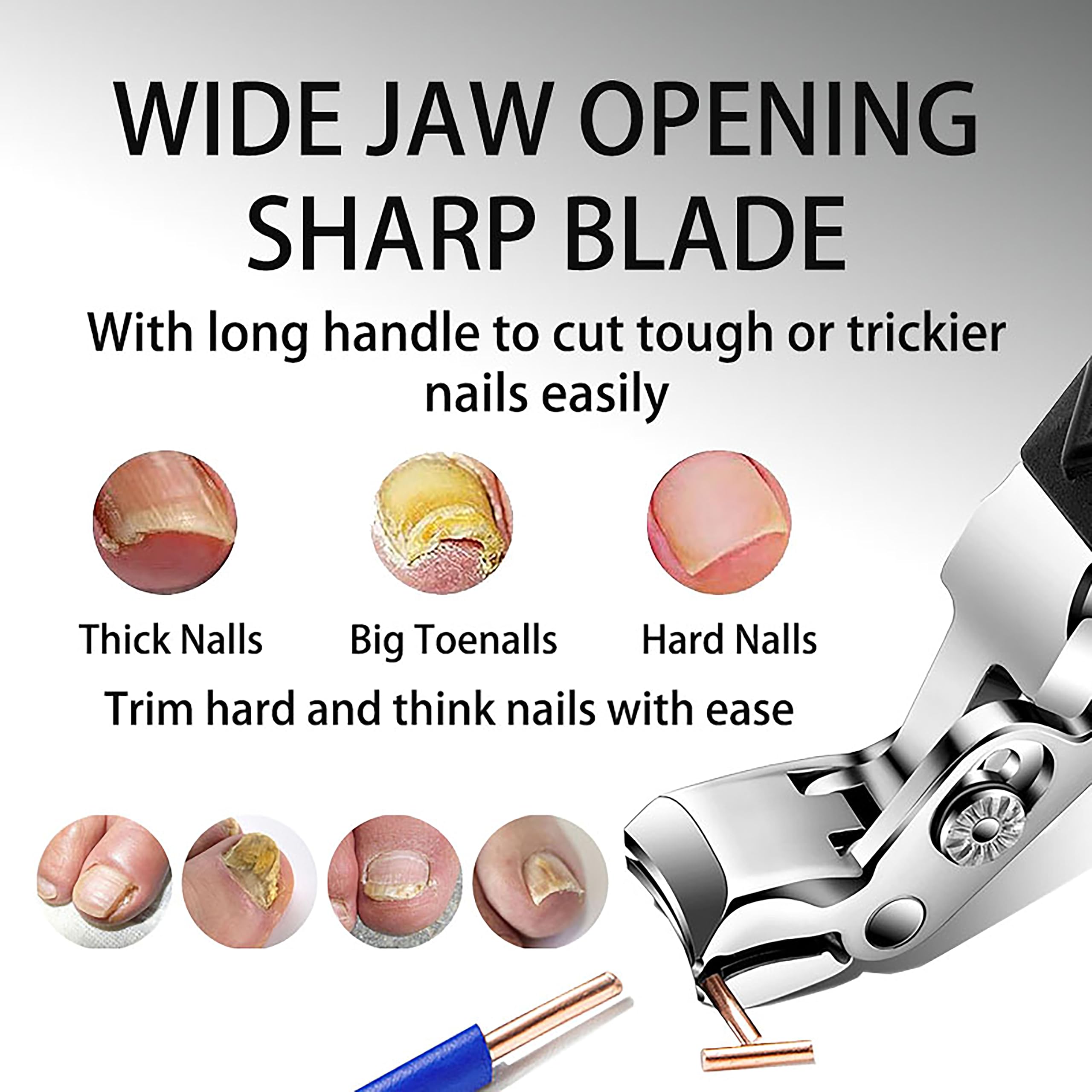 Goredny Orthoclip wide-mouth jaw handles thick nails with ease