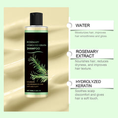 Goswar rosemary hair-growth shampoo foam shows gentle cleansing and lightweight lather.