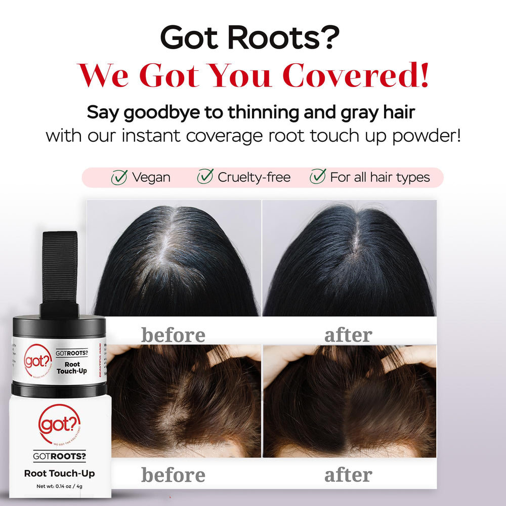 Got? Roots pigment-infused binding powder delivers long-lasting gray hair coverage