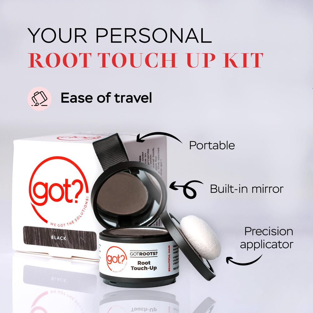 Got? Roots sideburns and mustache coverage for cohesive styling
