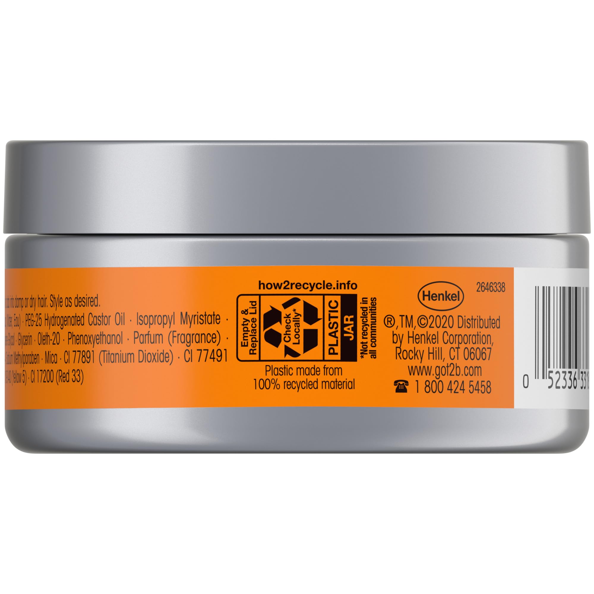 Got2b Defiant Shine Pomade on damp hair for low-maintenance styling.