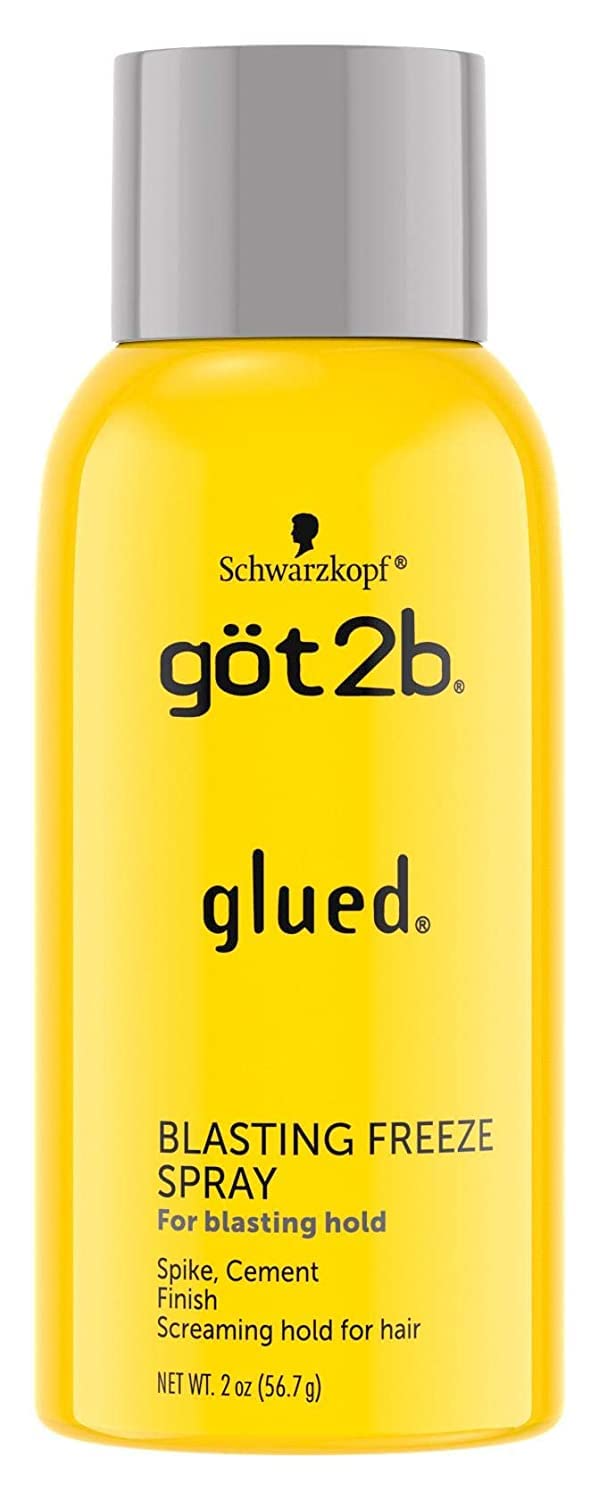 Got2B Glued Blasting Freeze for spike hair application with extreme hold.