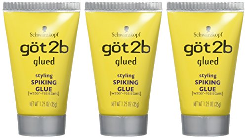 Pack of 3 Got2b Glued Spiking Glue bottles ready for creative styling