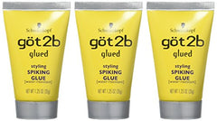 Pack of 3 Got2b Glued Spiking Glue bottles ready for creative styling