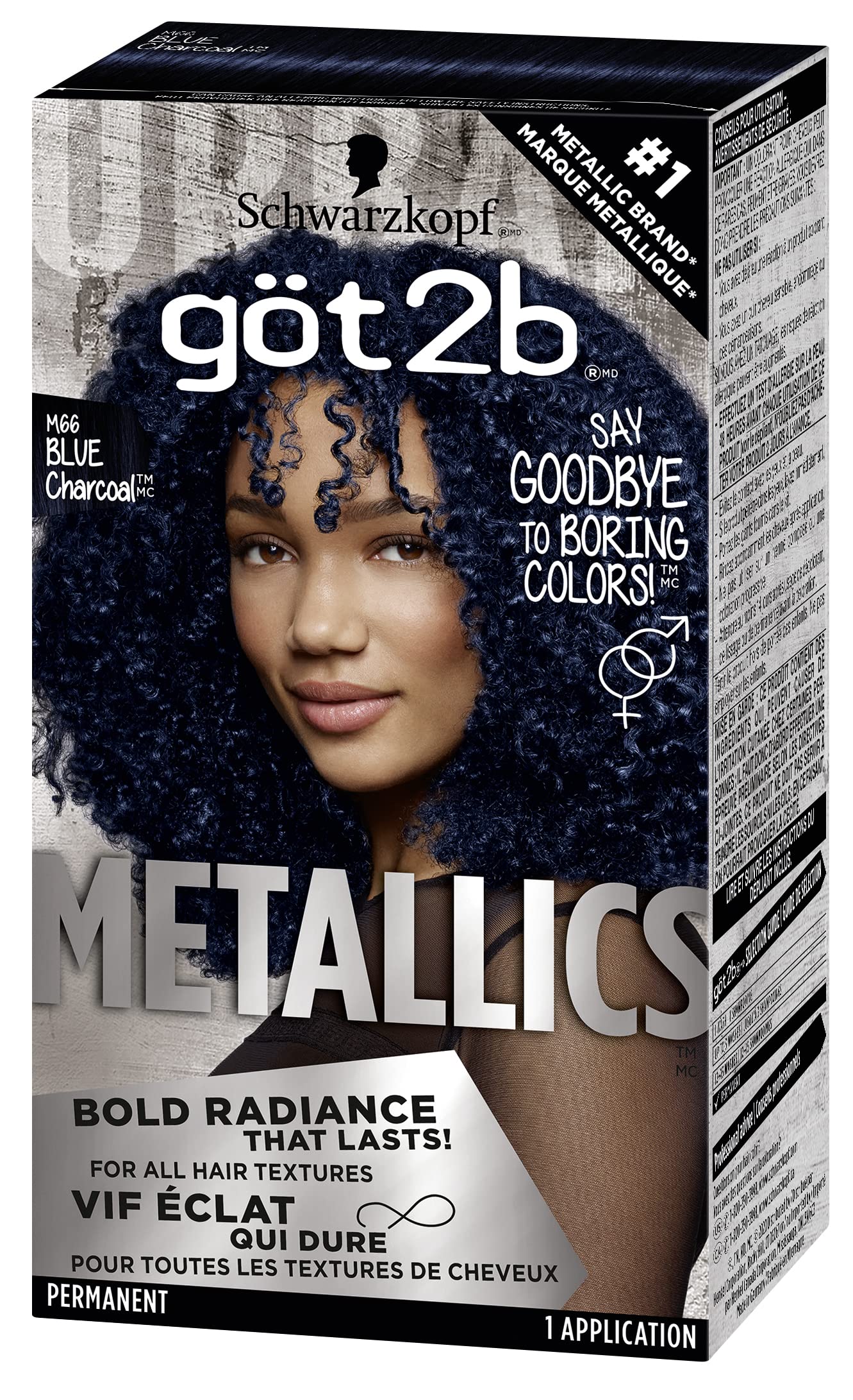 Got2B Metallics Blue Charcoal application steps diagram
