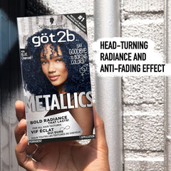 Got2B Metallics Blue Charcoal color cream tube ready to apply