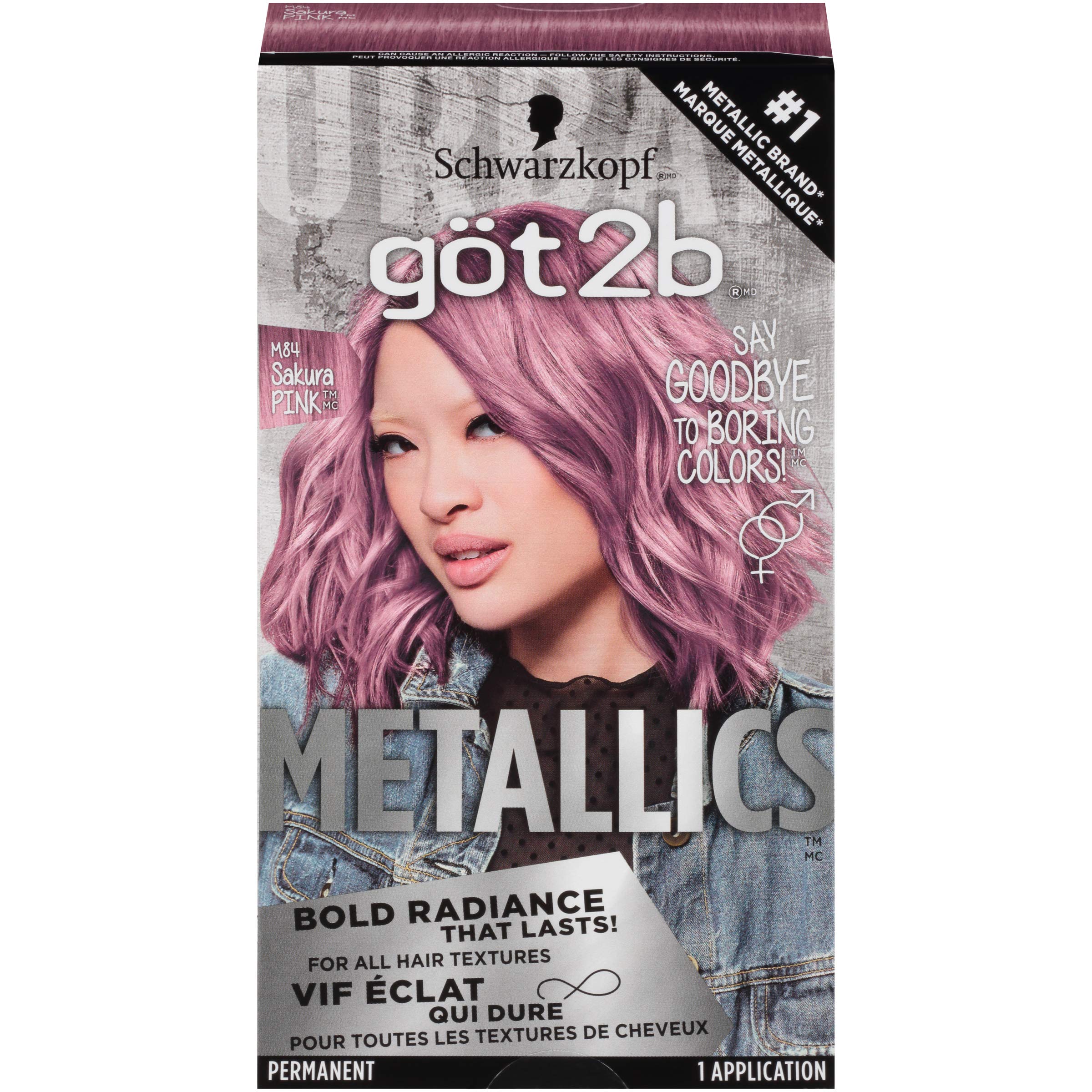 Got2b Metallics Sakura Pink color cream tube for vibrant, long-lasting metallic shade