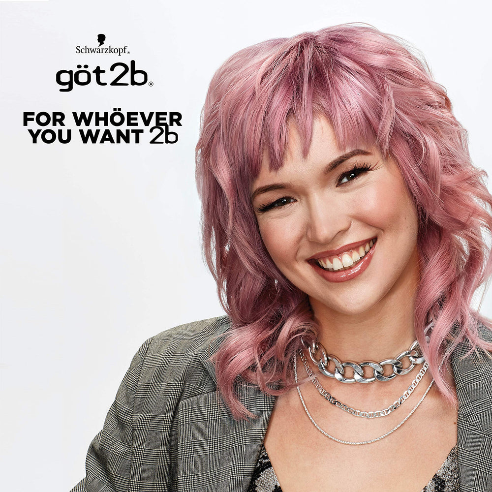 Got2b Metallics Sakura Pink shade on model for a ready-to-wear look