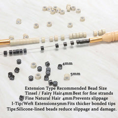 GOTDYA silicone-lined micro rings in brown provide slip-resistant attachment.