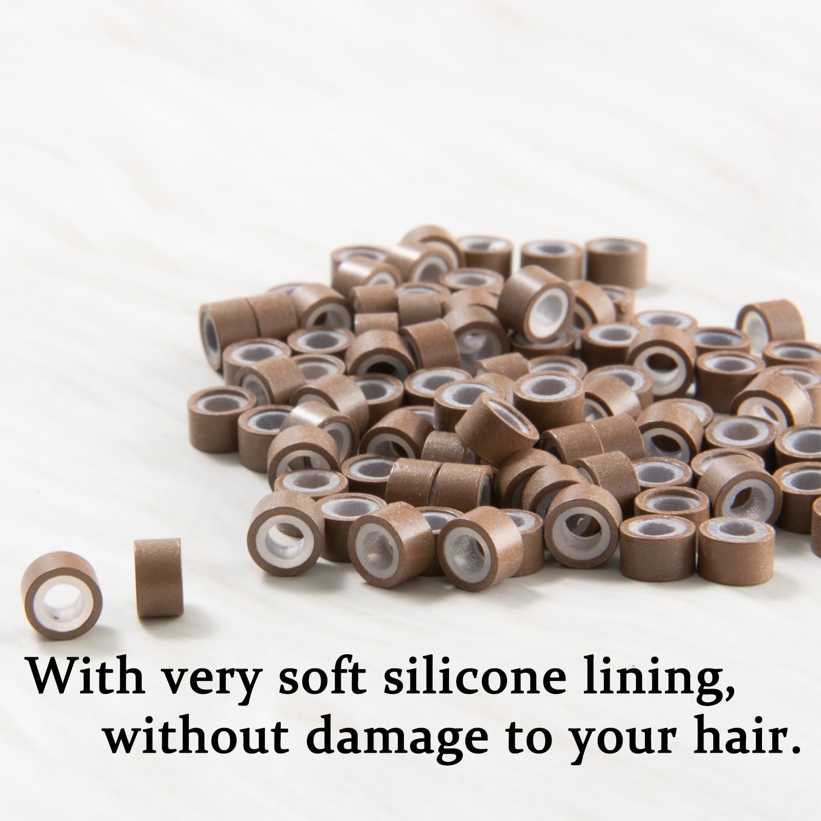 GOTDYA silicone-lined micro rings close-up showing comfortable installation.