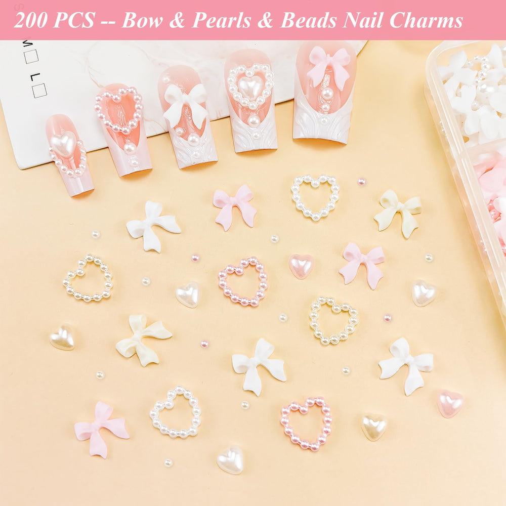 GOTPE 3D hearts charm creates romantic nail looks.