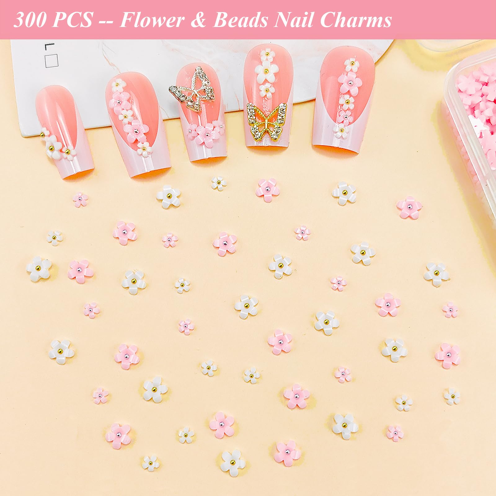 GOTPE 3D pearls charm offers classic elegance.