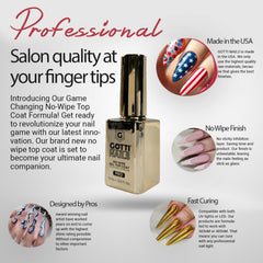 Gotti Nails Gel Top Coat LED UV Curing works with both lamps