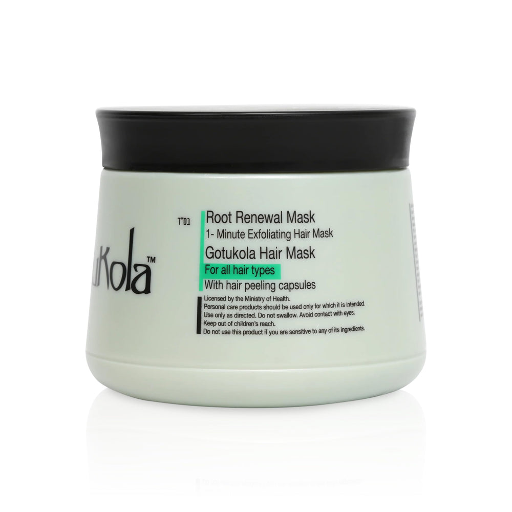 Gotukola One-Minute Revival mask application shows rapid 60-second softness.