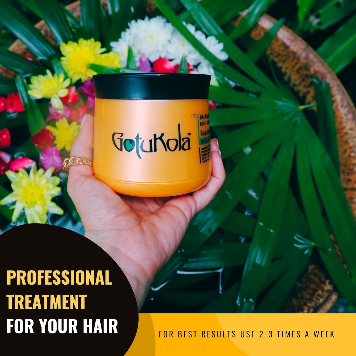 Gotukola Keratin Restorative Mask ingredients featuring shea butter and natural oils