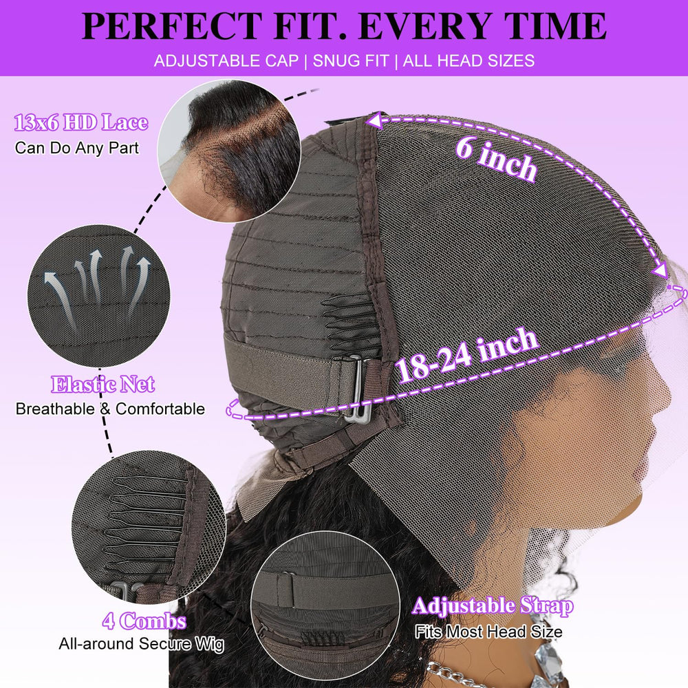 Goulus breathable lace cap helps keep the scalp cool while styling.