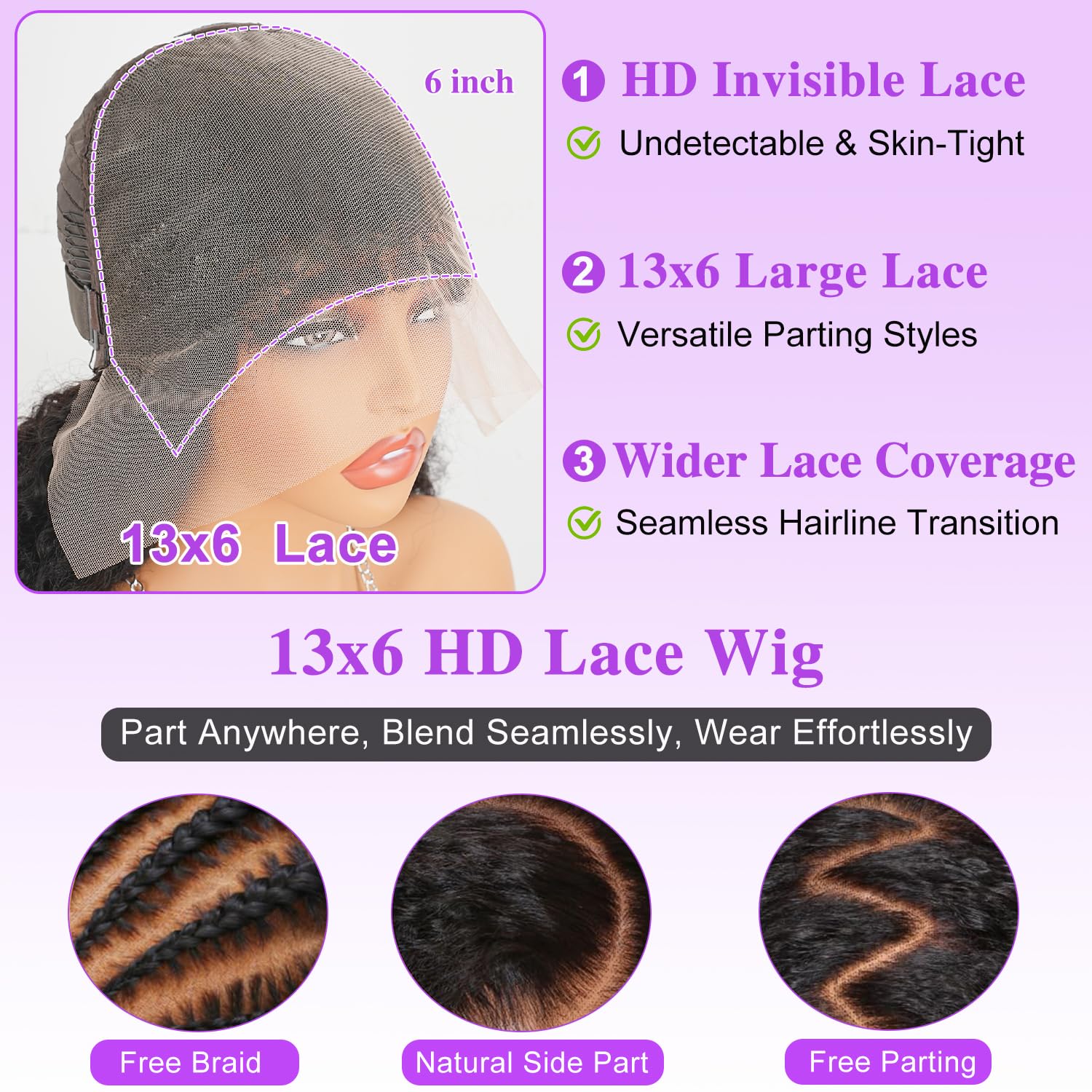 Goulus soft silky human hair designed for comfortable all-day wear.