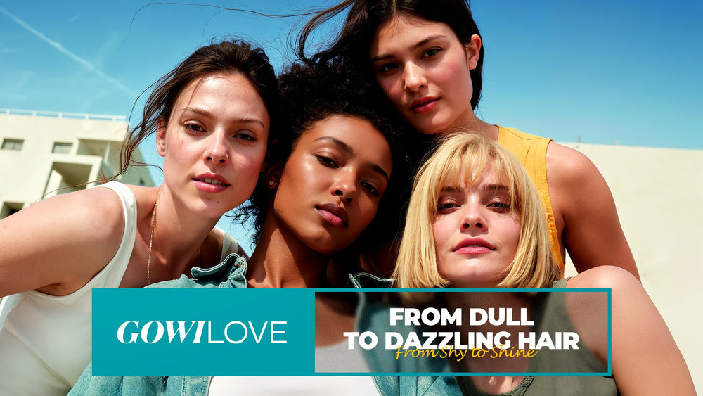GOWILOVE 72-hour hydration effect on hair texture and shine after treatment.