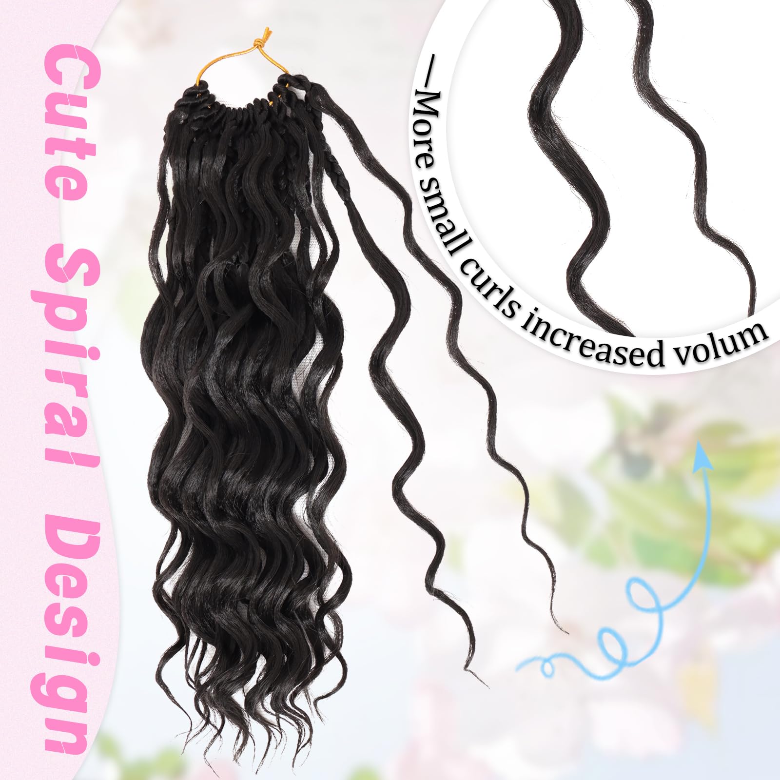 GOWIT beginner-friendly crochet hair, simple attachment for faster styling.