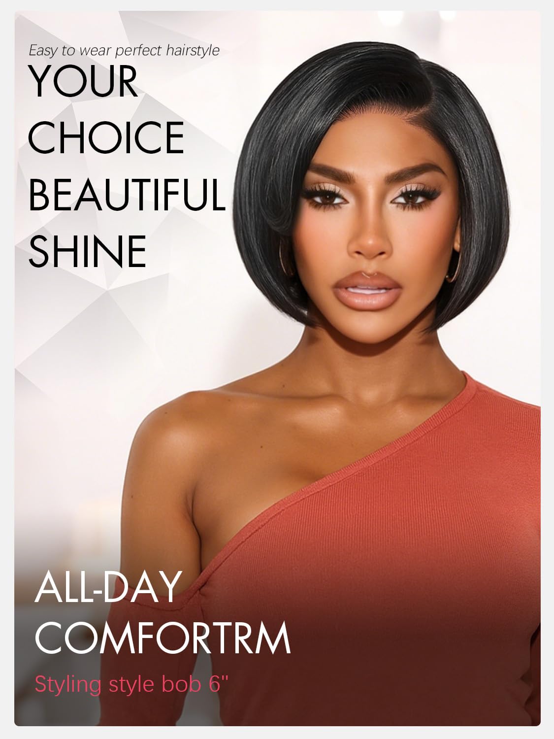 GPOP 5x5 HD lace closure bob wig detail