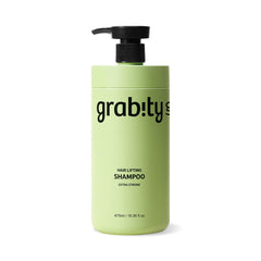 Grabity G0.0 Hair Lifting Shampoo bottle showcases a sulfate-free formula for fuller hair.