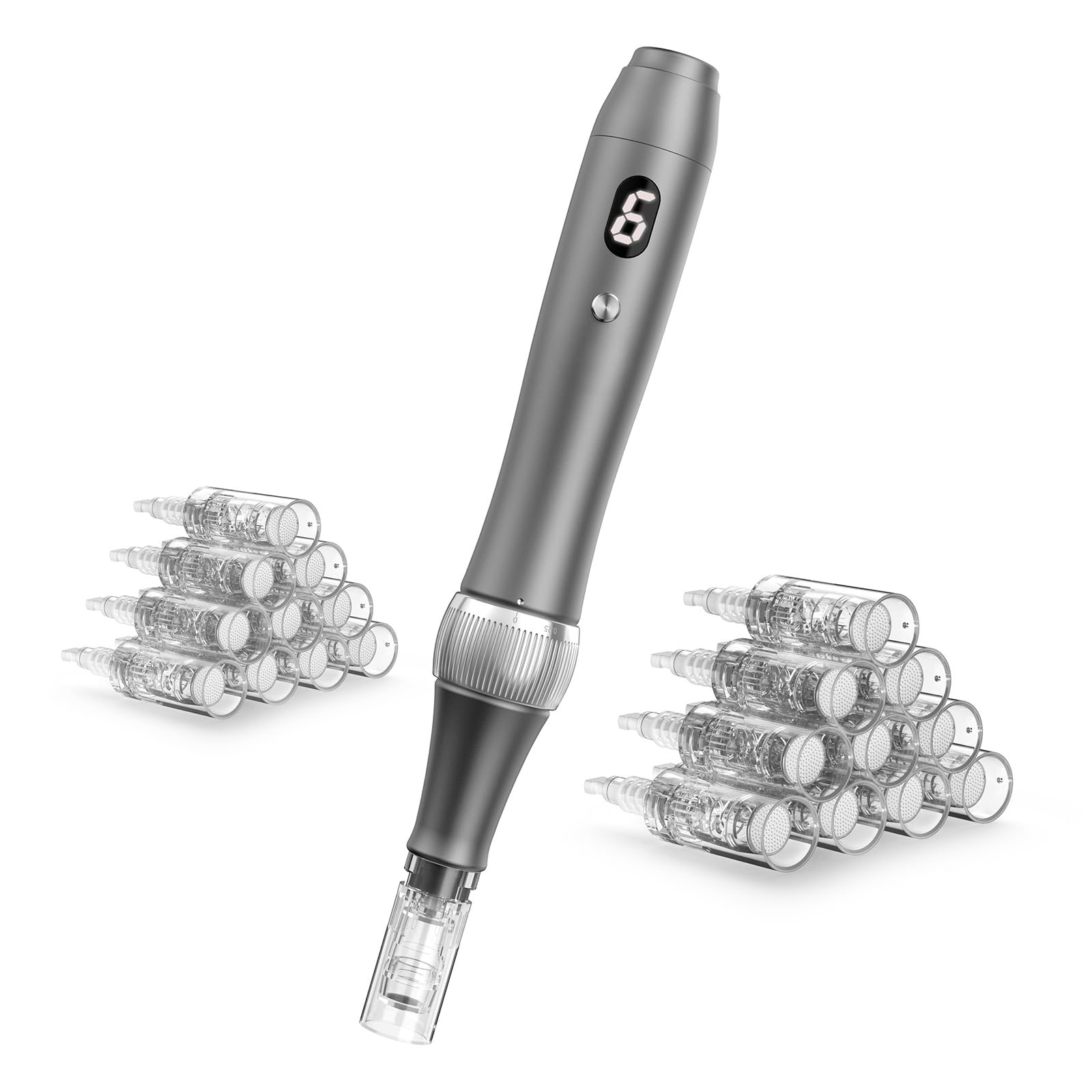 Graehn derma roller pen closeup with 0.25mm needles for at-home skincare.