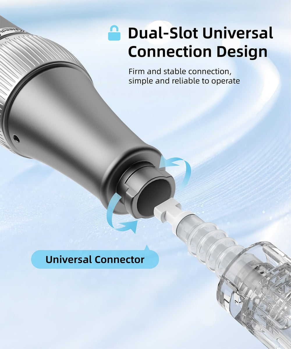 Graehn derma roller pen in hand for precise stimulation during routine.